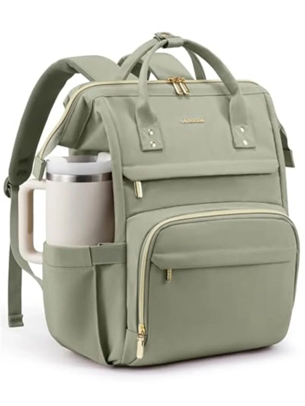 Womens Laptop Backpack Travel Bag With Stanley Cup Holder Teacher Nurse